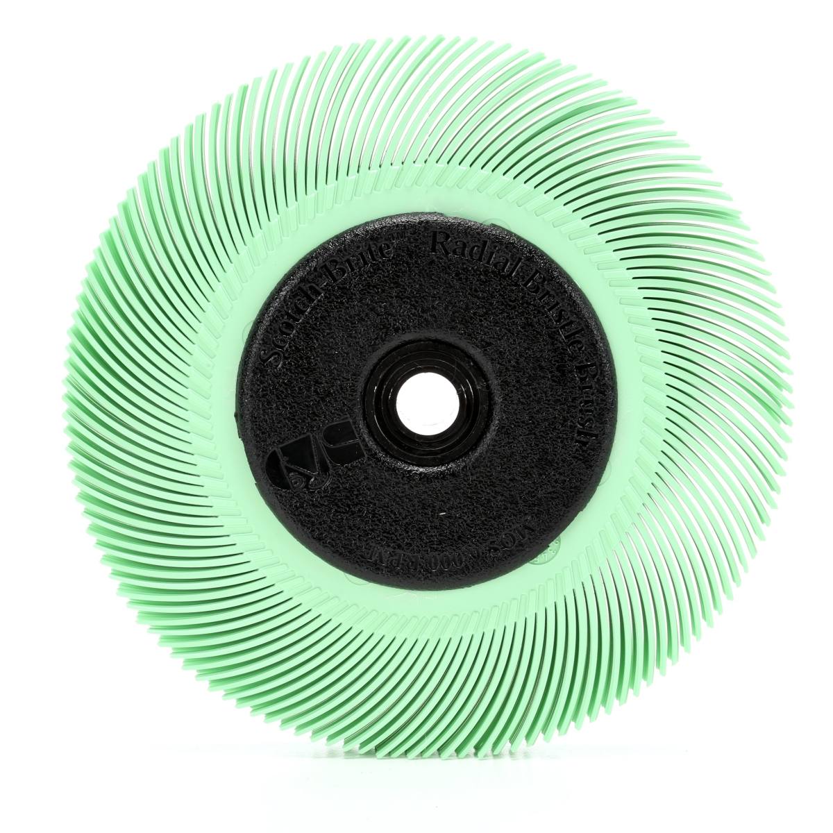 3M Scotch-Brite Radial Bristle Disc BB-ZB with flange, green, 152.4 mm, 1 micron, type C #33217 (60200)