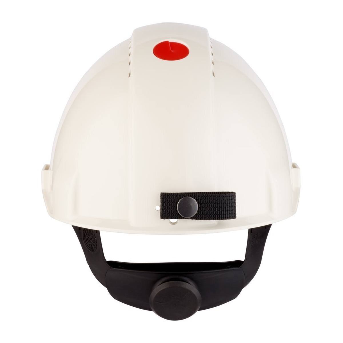 3M G3000 safety helmet G3000NUV-10-VI in white, uvicator, ratchet fastener, ventilated, plastic sweatband, lamp holder