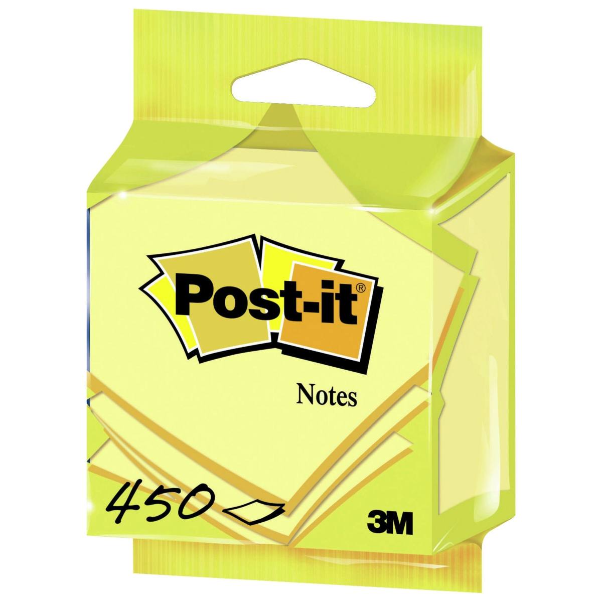 3M Post-it Cubo 5426GB, 76 mm x 76 mm, amarillo, 1 cubo de 450 hojas