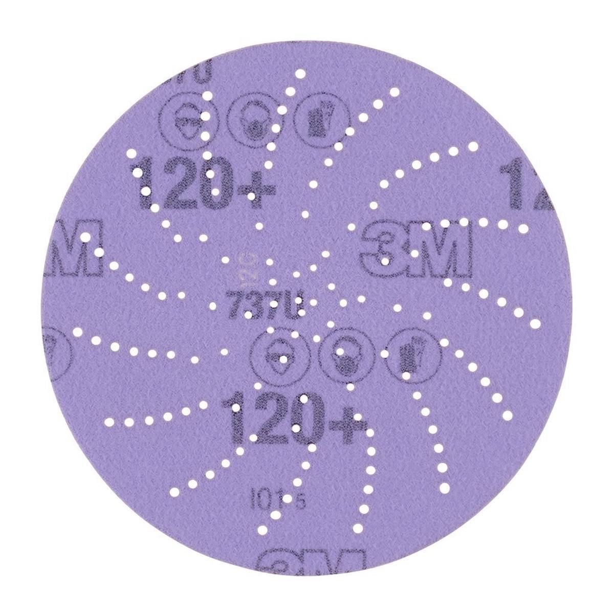 3M Hookit Velcro discs Purple Premium 737U, 125 mm, P120 , Multihole