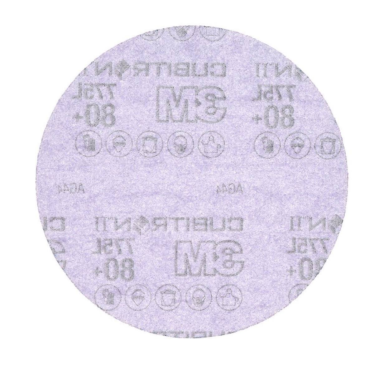 3M Cubitron II Hookit film disc 775L, 125 mm, 80+, unperforated #86818