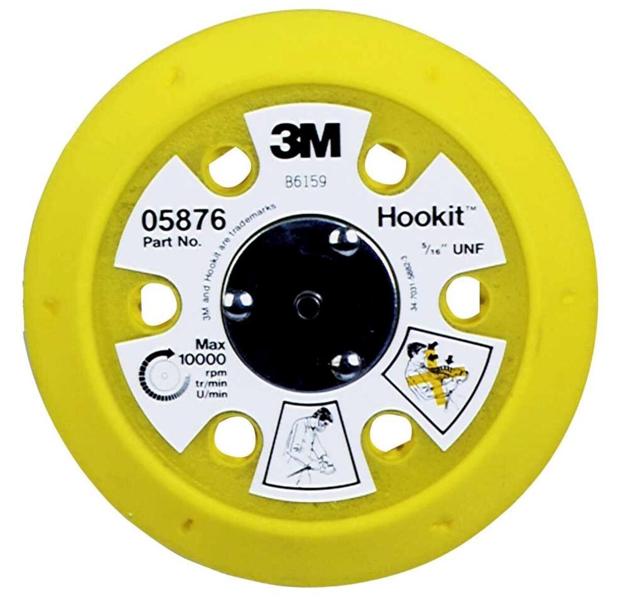 3M Hookit Direct Flow II Schleifteller, 15-fach gelocht, Standard, 5/16"