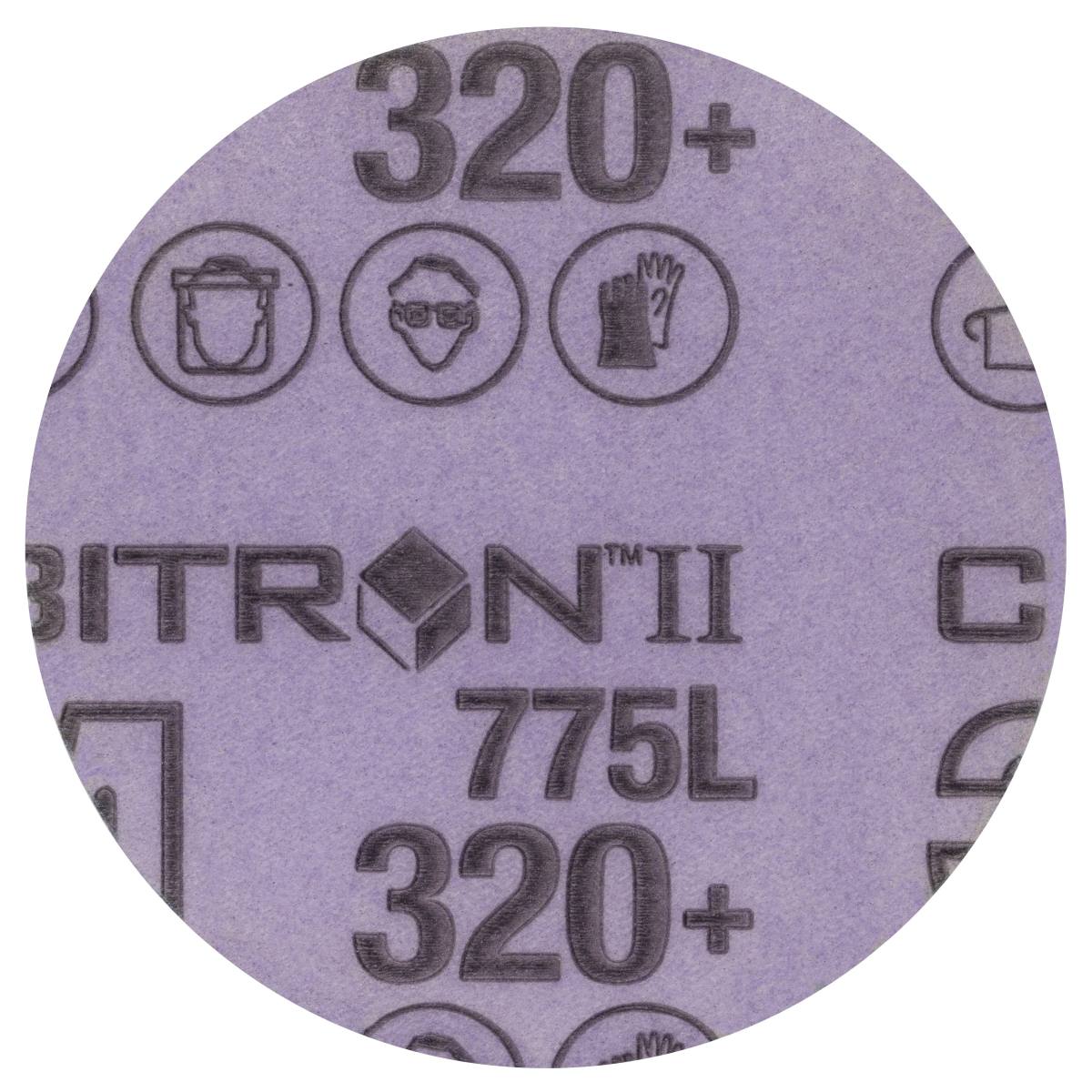 3M Cubitron II Disco de película Hookit 775L, 75 mm, 320+, sin perforar