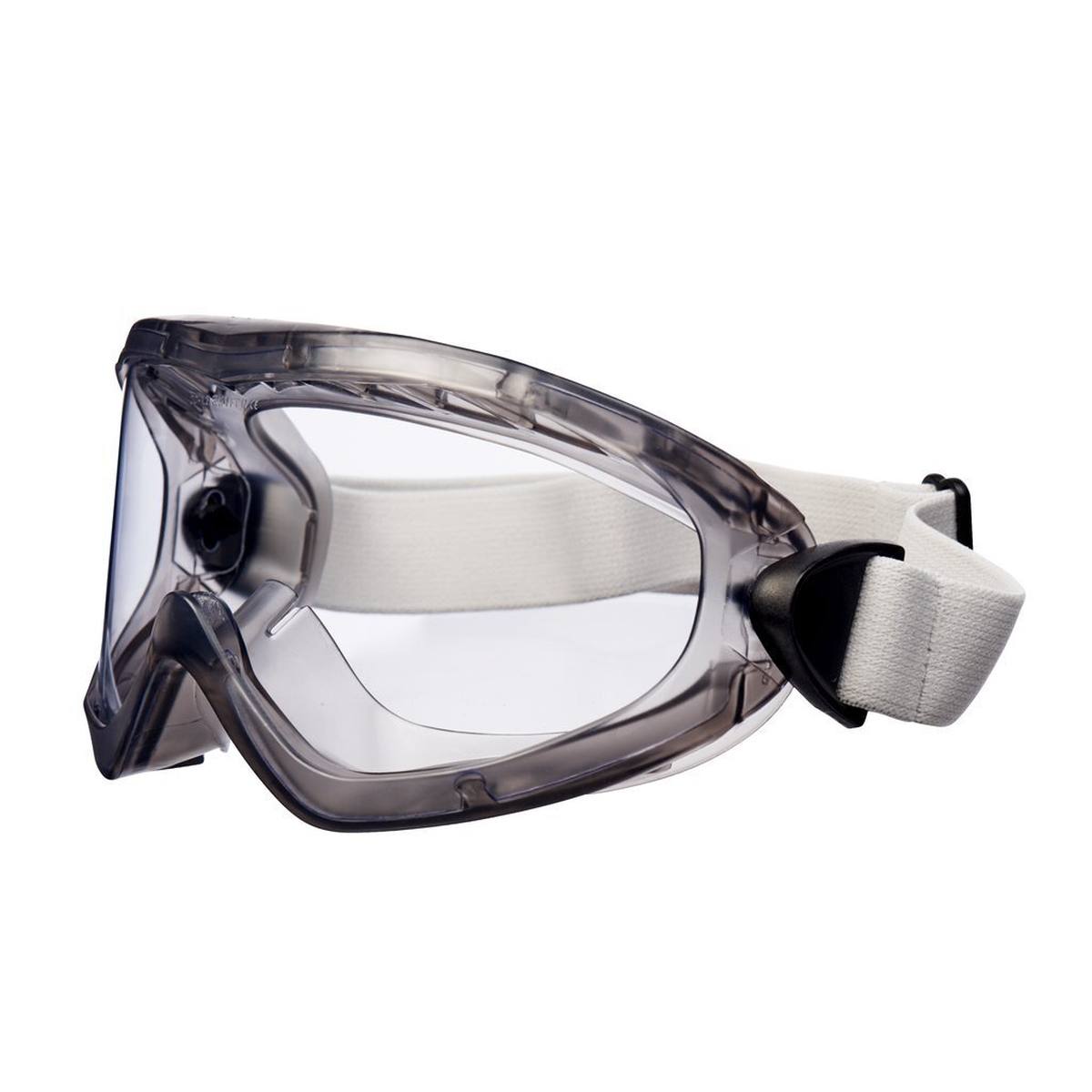 3M 2890A Gafas de visión total, revestimiento de acetato, AS/AF/UV, PC, con ranura de ventilación, bisagras ajustables
