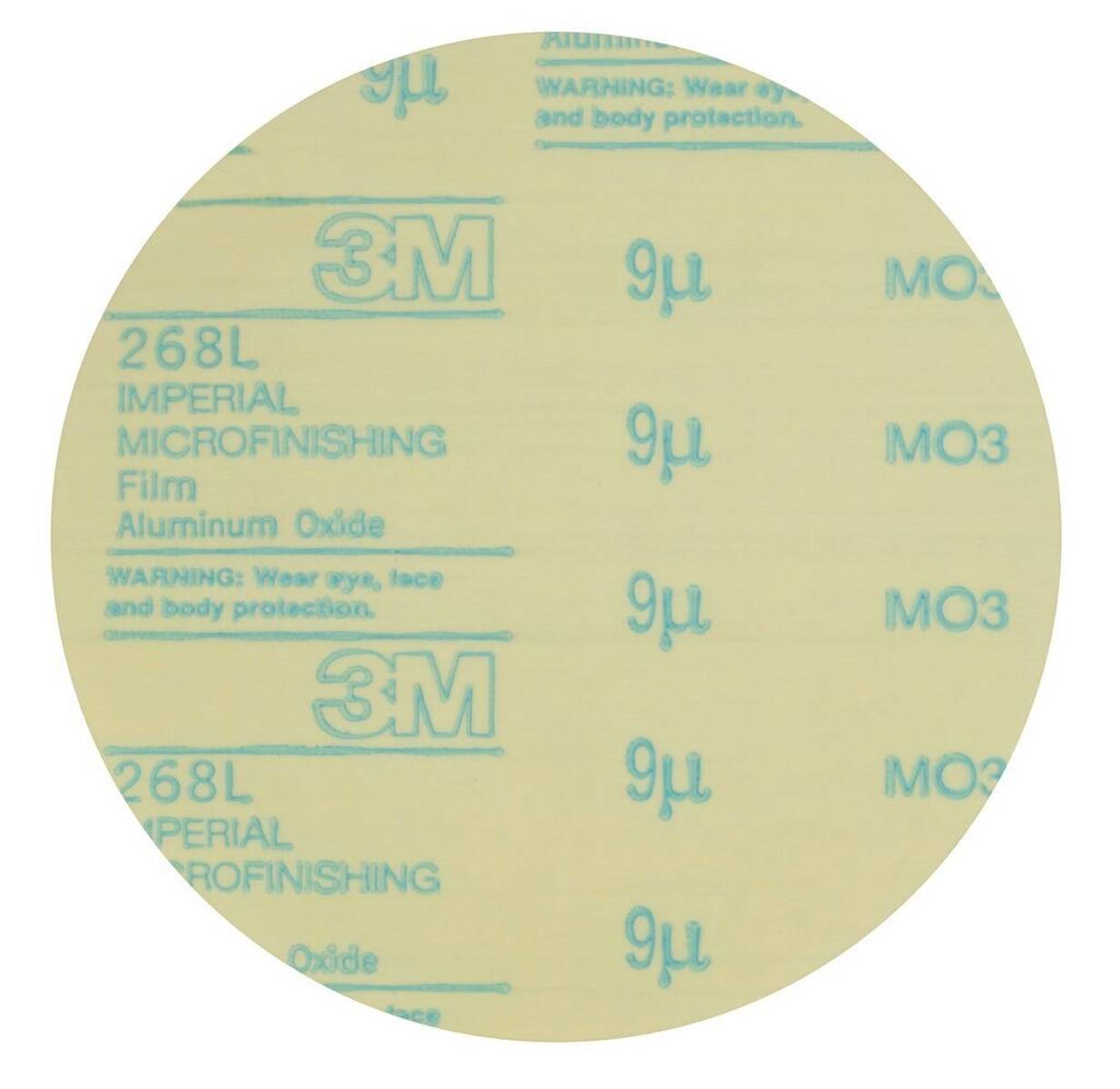 3M Stikit Selbstklebende Microfinishing Filmscheibe 268L, 32,0 mm, 9 Micron, 100 Stück / Rolle