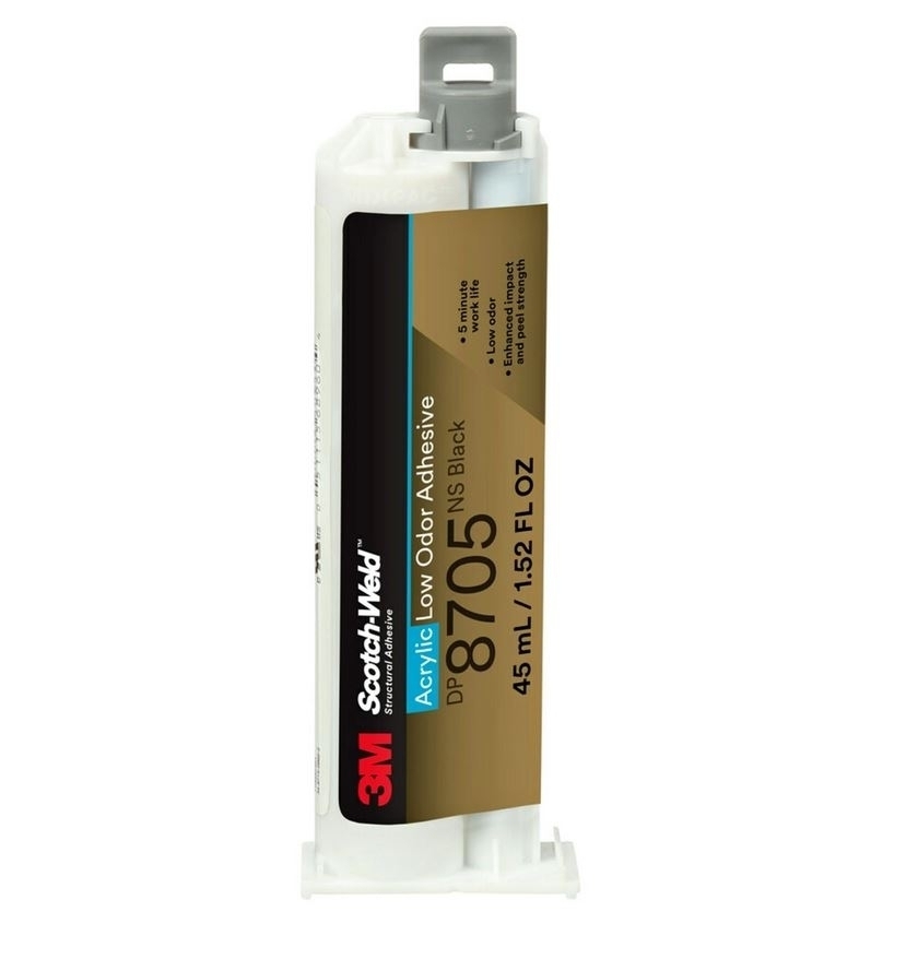 3M Scotch-Weld 2-component acrylate-based construction adhesive for the EPX system DP 8625 NS, black, 45 ml