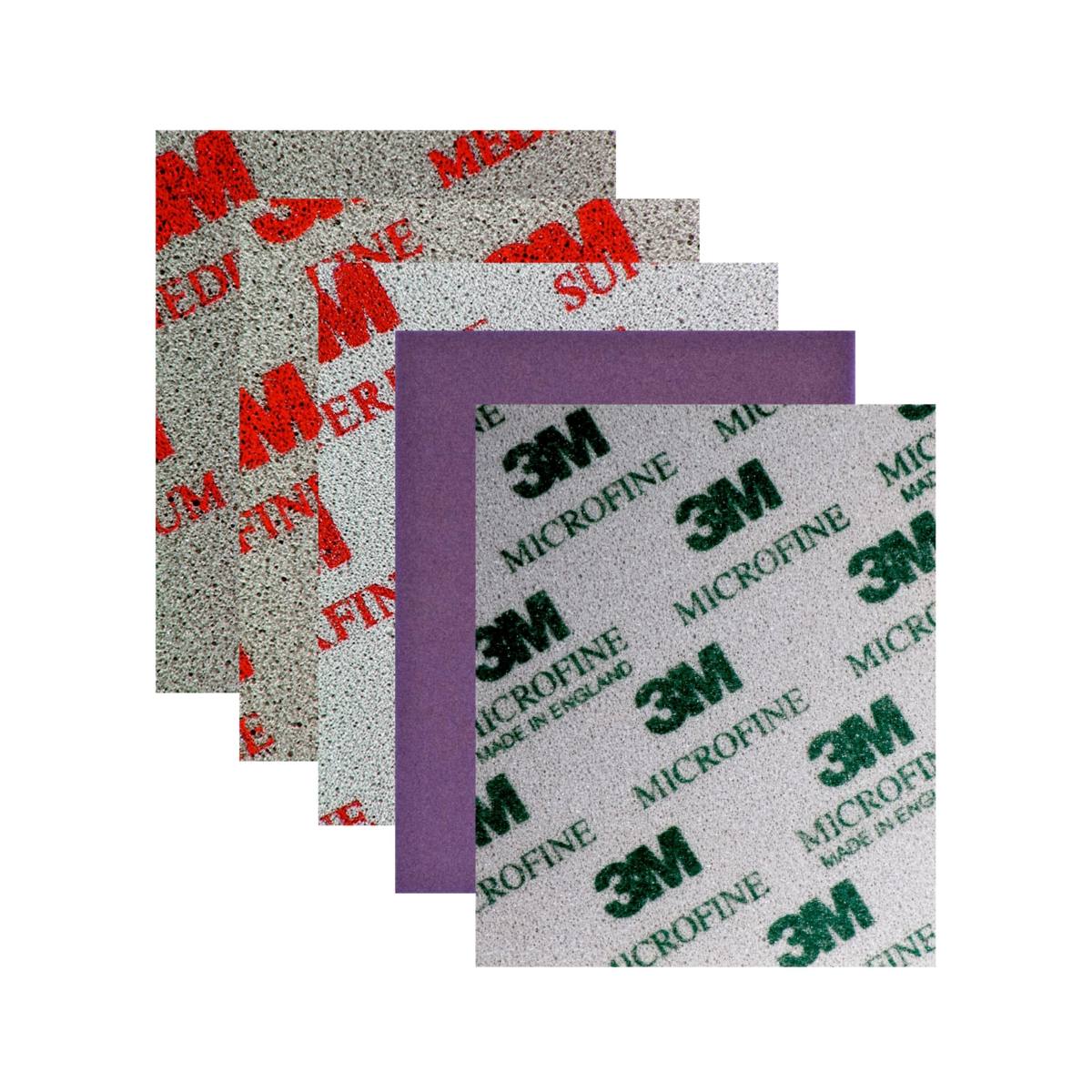 3M Soft Pads, 140 mm x 115 mm, ultrafine (P800 - P1200), Lila, #50887