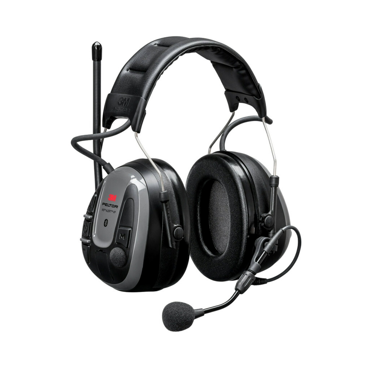 3M PELTOR Auricular WS ALERT XP, Bluetooth, radio FM, gris, diadema, MRX21A5WS6