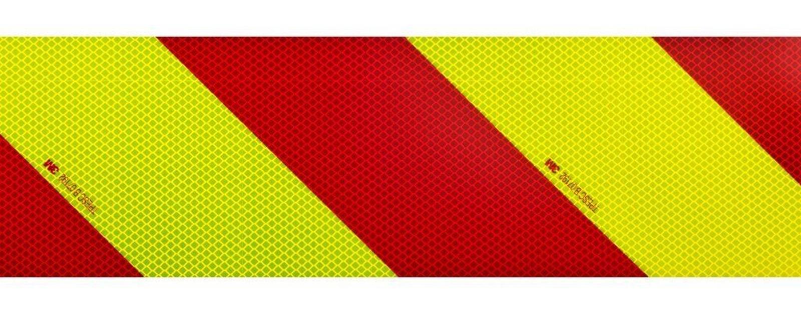 3M Diamond Grade DG³ Señalización de advertencia de vehículos 4083-33, rojo/amarillo fluorescente, derecha, 914 mm x 45,7 m