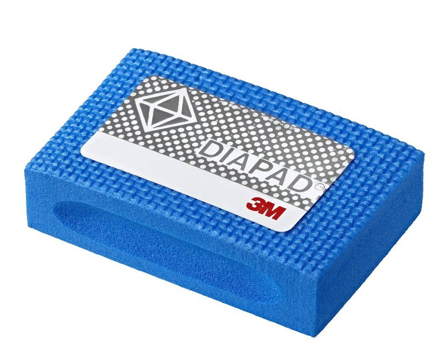 3M Taco lijador manual diamantado flexible 6200J, 55 mm x 90 mm, 25 mm, N10, azul estándar