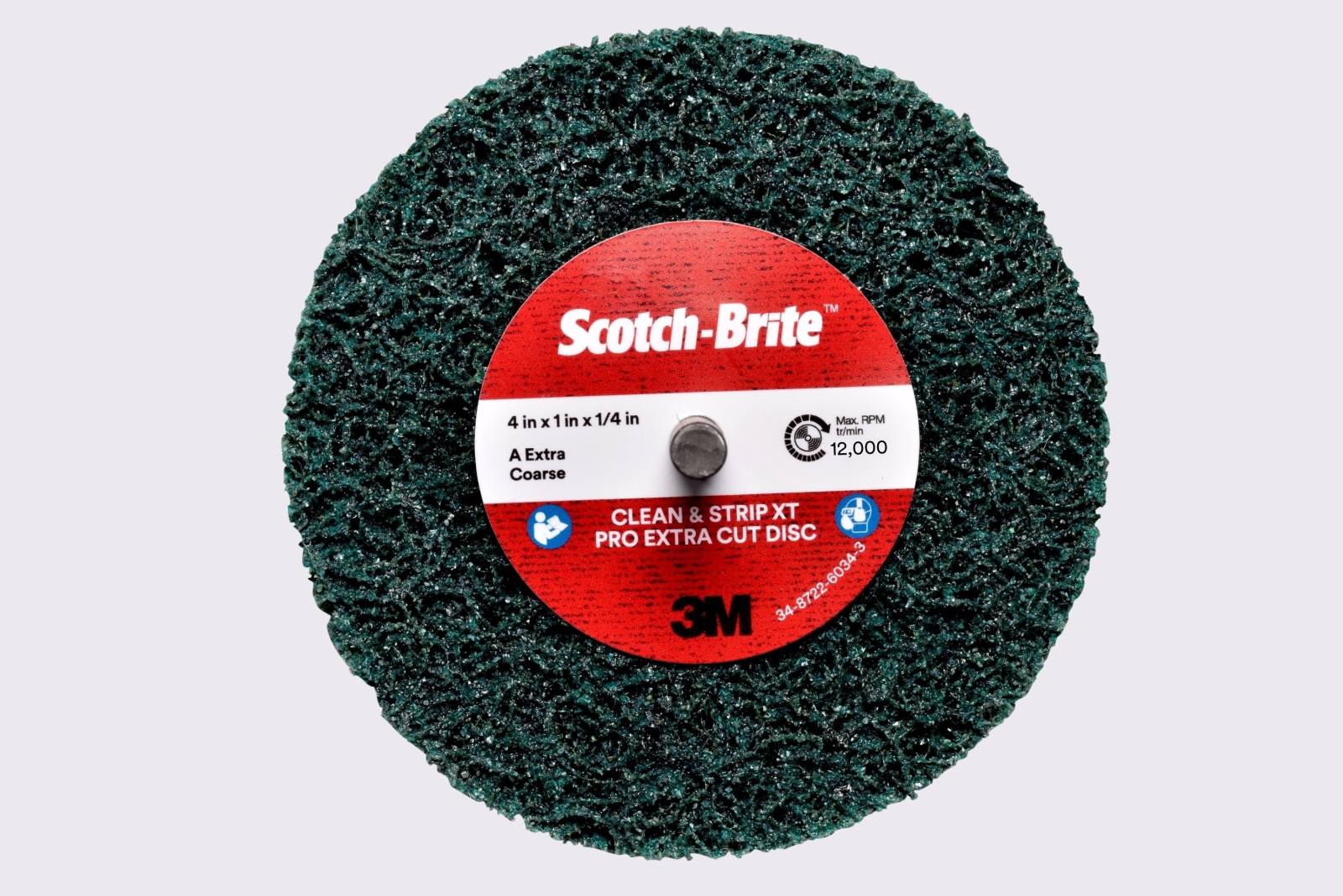 3M Scotch-Brite disco di pulizia grossolano XT-ZS Pro Extra Cut, 100 mm, 25 mm, 6 mm, A, extra grossolano