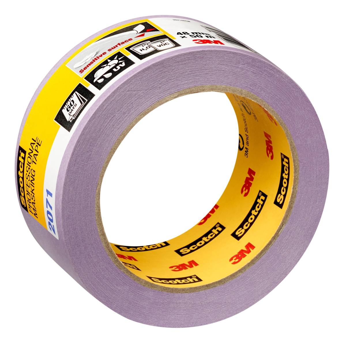 3M Crepe tape 2071, paars, 48 mm x 50m