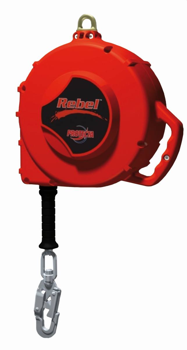3M PROTECTA Rebel retractable type fall arrester, length: 30 m, stainless steel cable 5 mm, plastic housing, steel twist-lock carabiner on housing opening width 17 mm, automatic steel carabiner on cable opening width 17 mm, 30.0 m