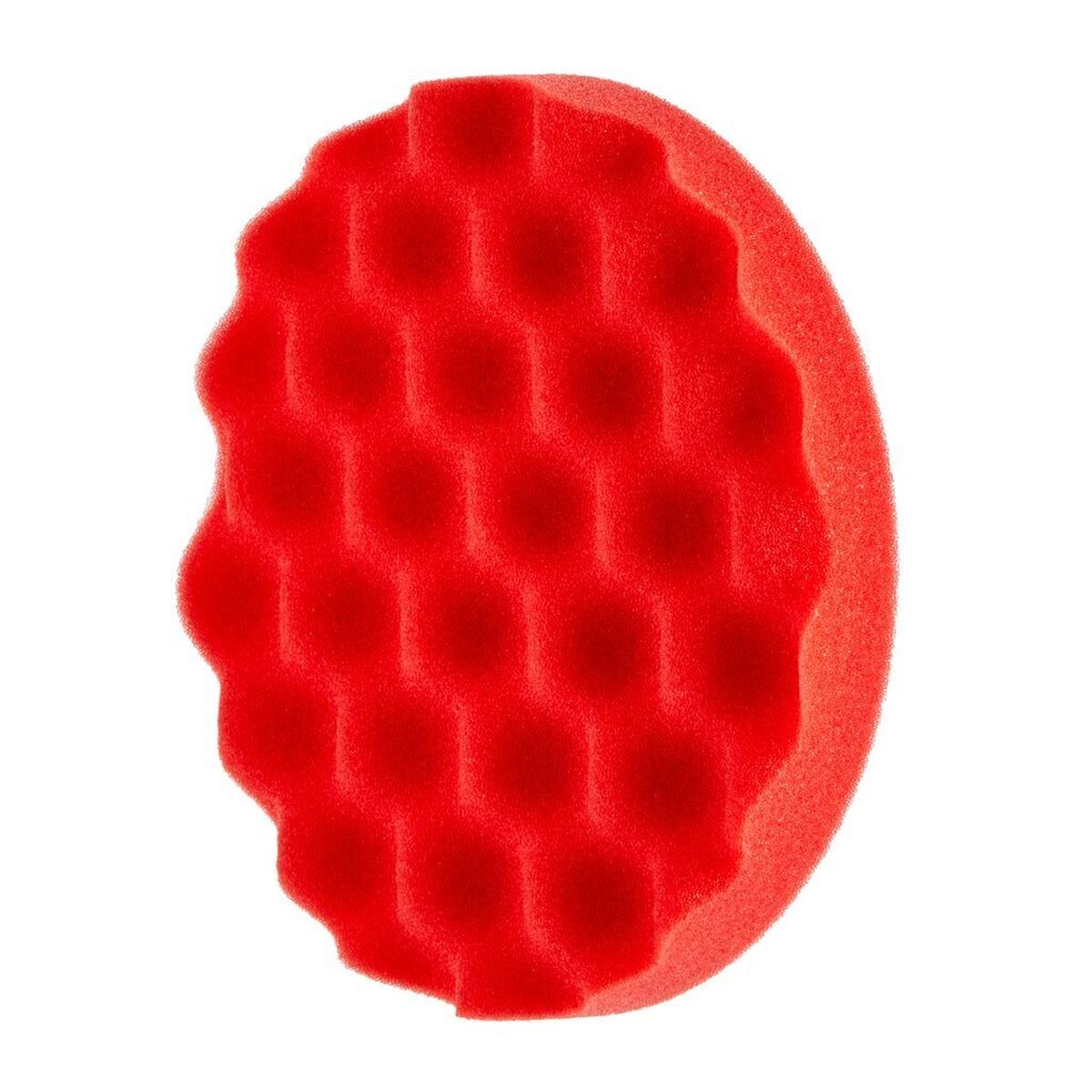 3M Finesse-it polishing foam pad, red, 133 mm, waffled