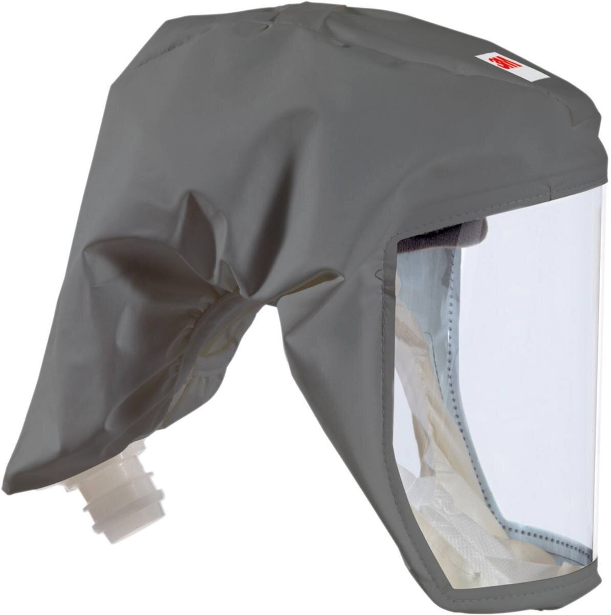3M Versaflo disposable lightweight hood S333LG with integrated head holder, gray, robust, crackle-free and low-lint material, size M/L Material: Ventflex