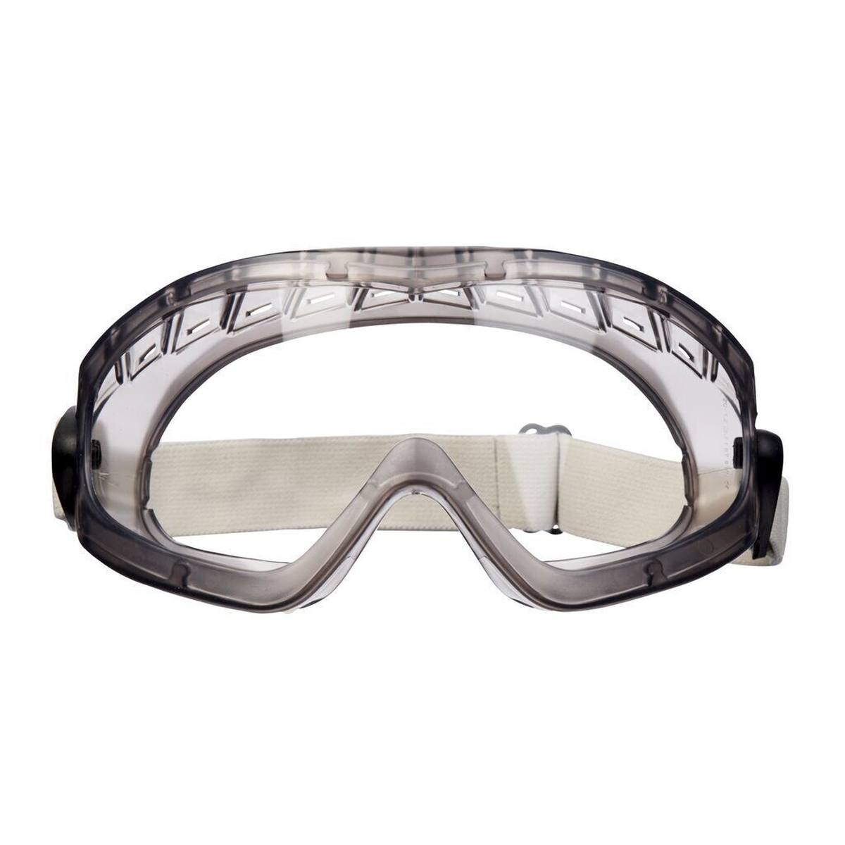 3M 2890 Full-vision bril, AS/AF/UV, PC, met ventilatiesleuf, verstelbare scharnieren