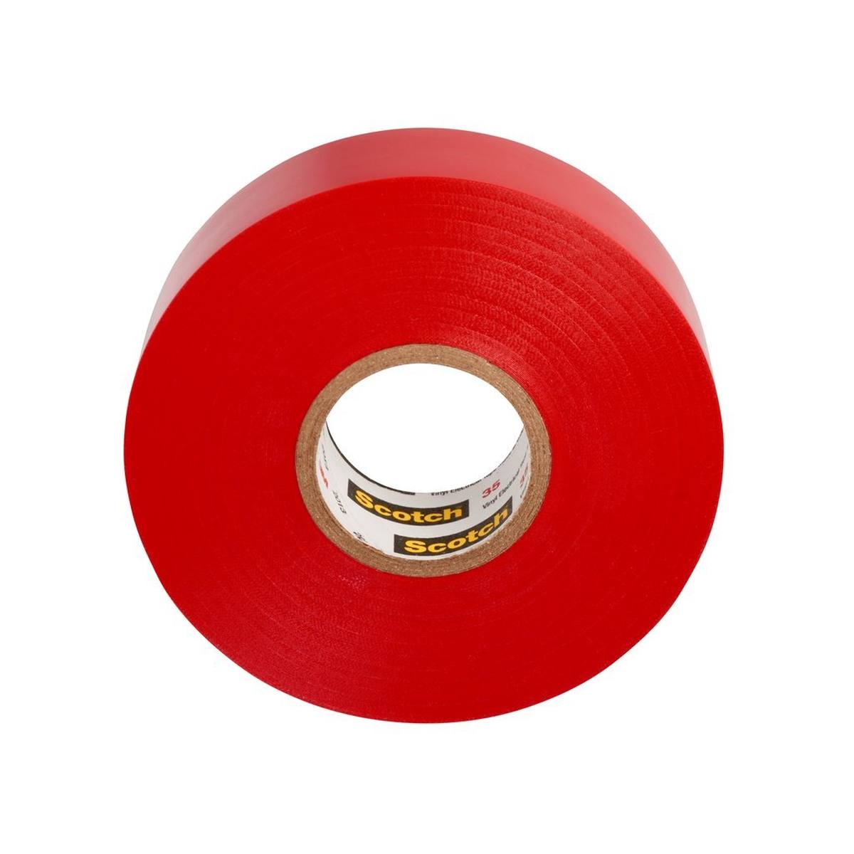 3M Ruban isolant électrique vinyle 35, rouge, 19 mm x 20 m, 0,18 mm