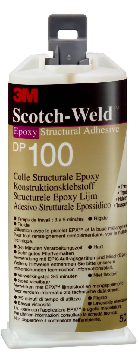 3M Scotch-Weld colle de construction à 2 composants à base de résine époxy pour le système EPX DP 100, transparent, 50 ml