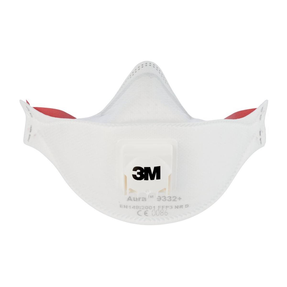 3M 9332+SV Aura Masque de protection respiratoire FFP3 avec valve d'expiration Cool-Flow, jusqu'à 30 fois la valeur limite (emballage individuel hygiénique), petit paquet