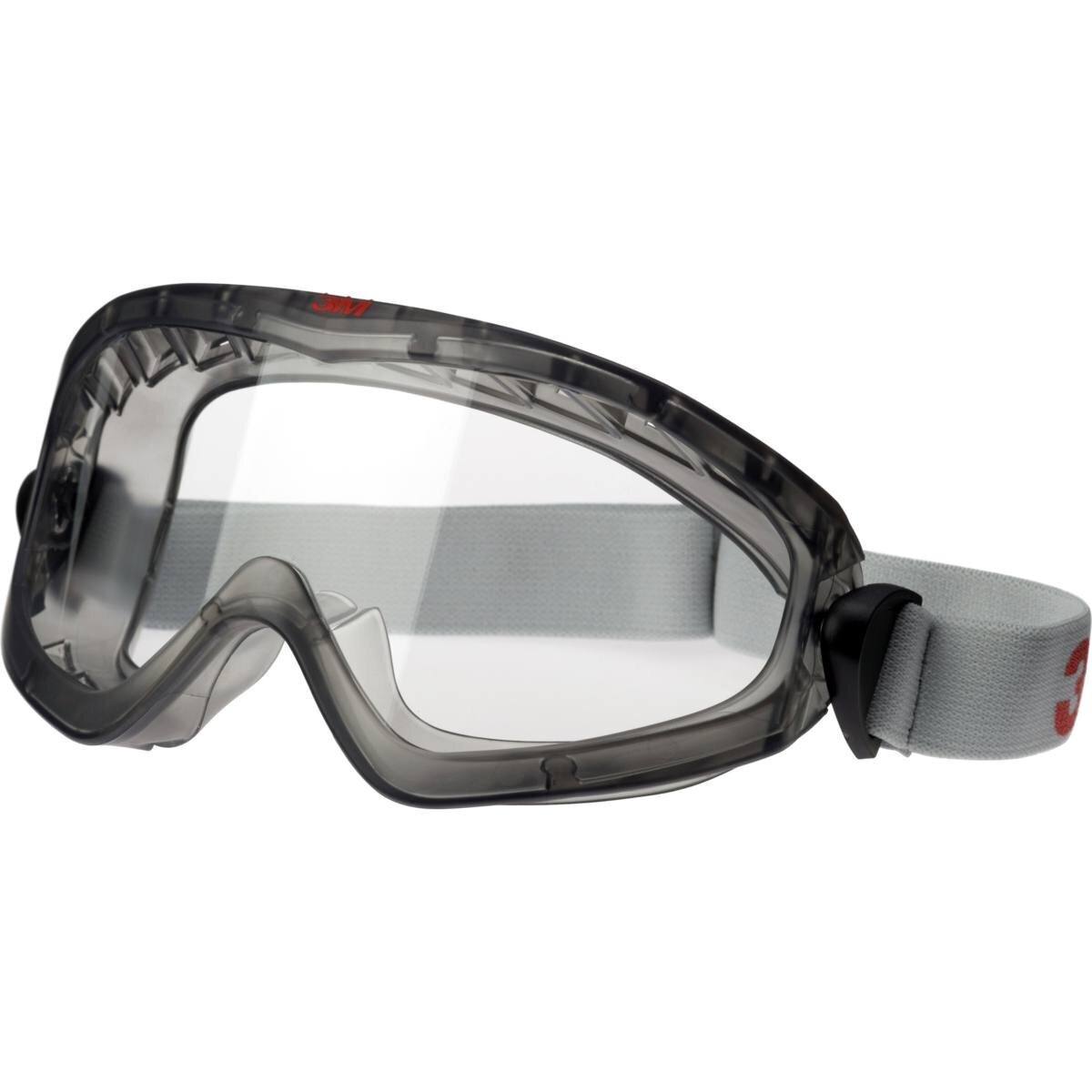 3M 2890SA Vollsichtbrille, Acetat Beschichtung, AS/AF/UV, PC, ohne Belüftungsschlitz (gasdicht), verstellbare Gelenke
