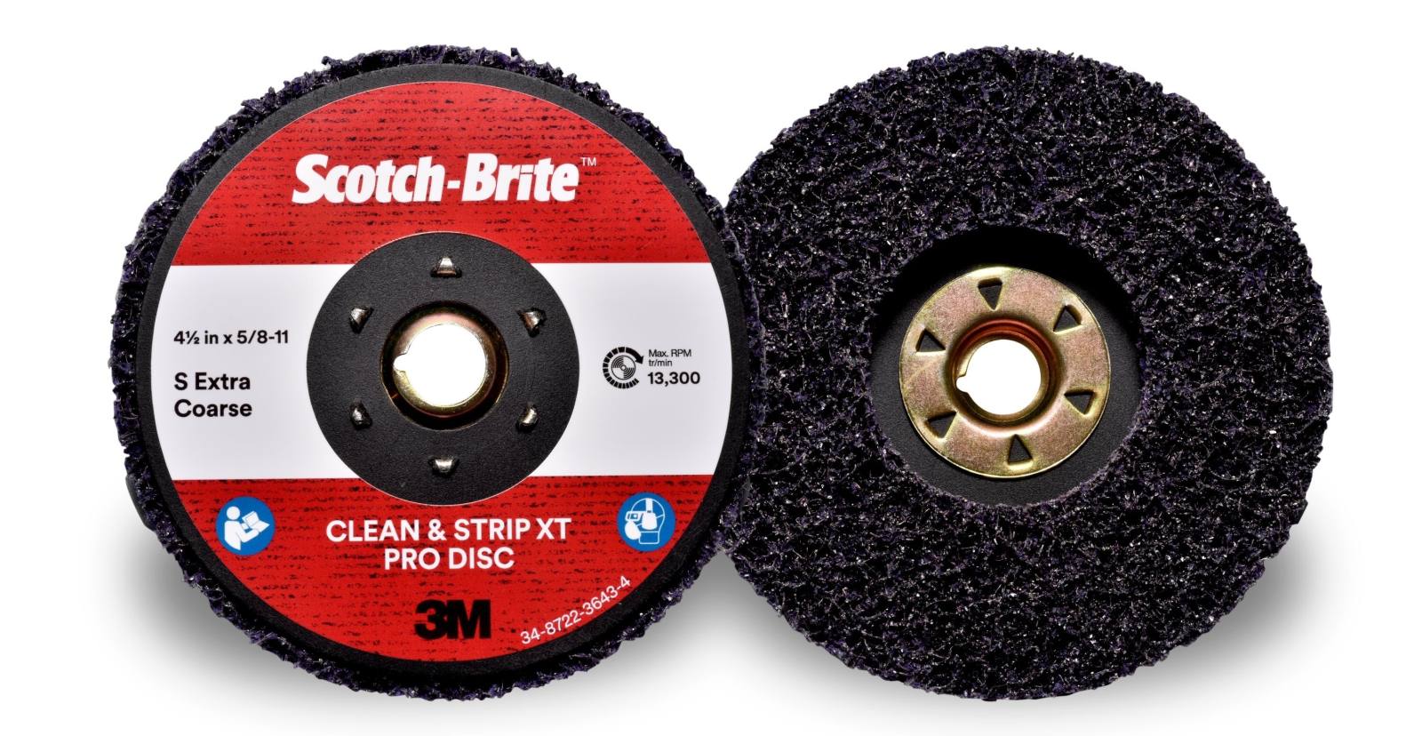 3M Scotch-Brite disco per pulizia grossolana XT-DB Pro, 115 mm x 22 mm, S, extra grossolano