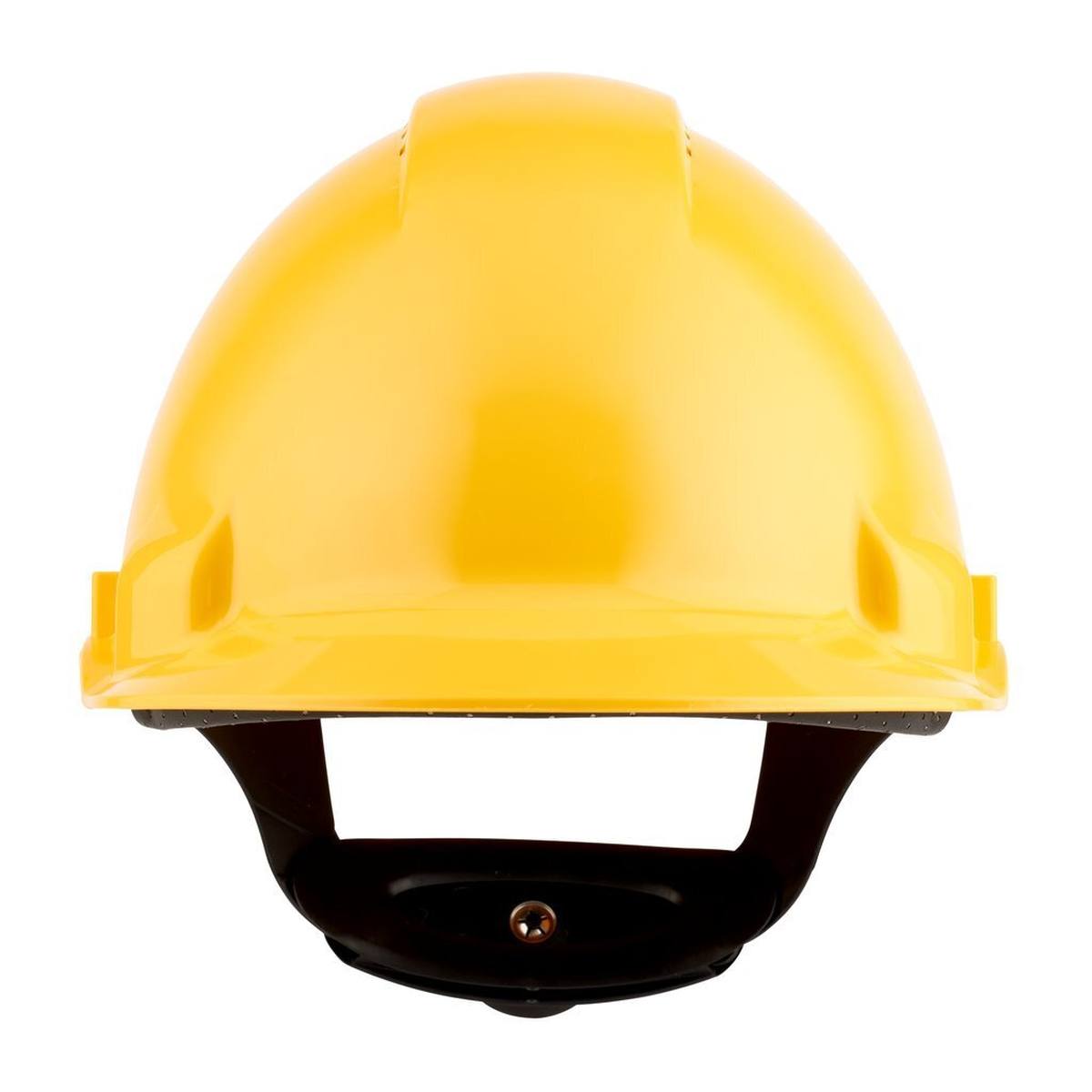 3M G3000 safety helmet G30NUY in yellow, ventilated, with uvicator, ratchet and plastic welding strap