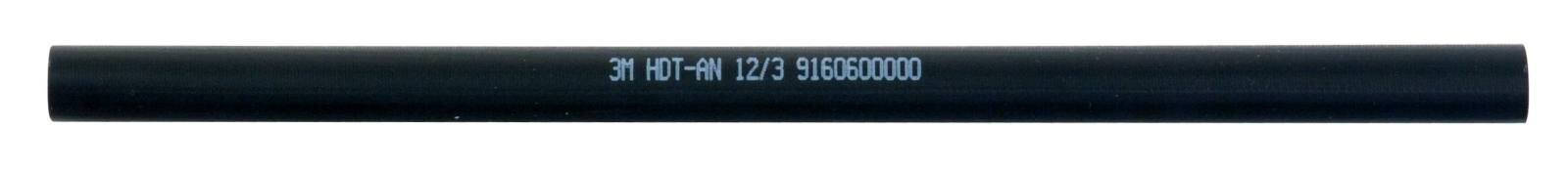 3M HDT-AN Dickwandiger Warmschrumpfschlauch mit Kleber, Schwarz, 12/3 mm, 1 m