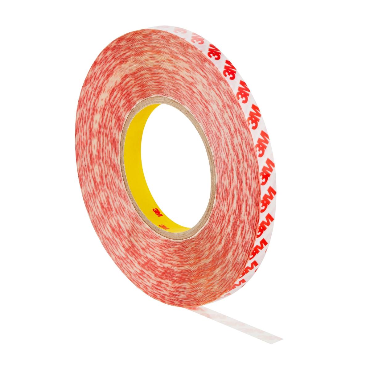 3M Double-sided adhesive tape with polyester backing GPT-020F, transparent, 25 mm x 50 m, 0.202 mm