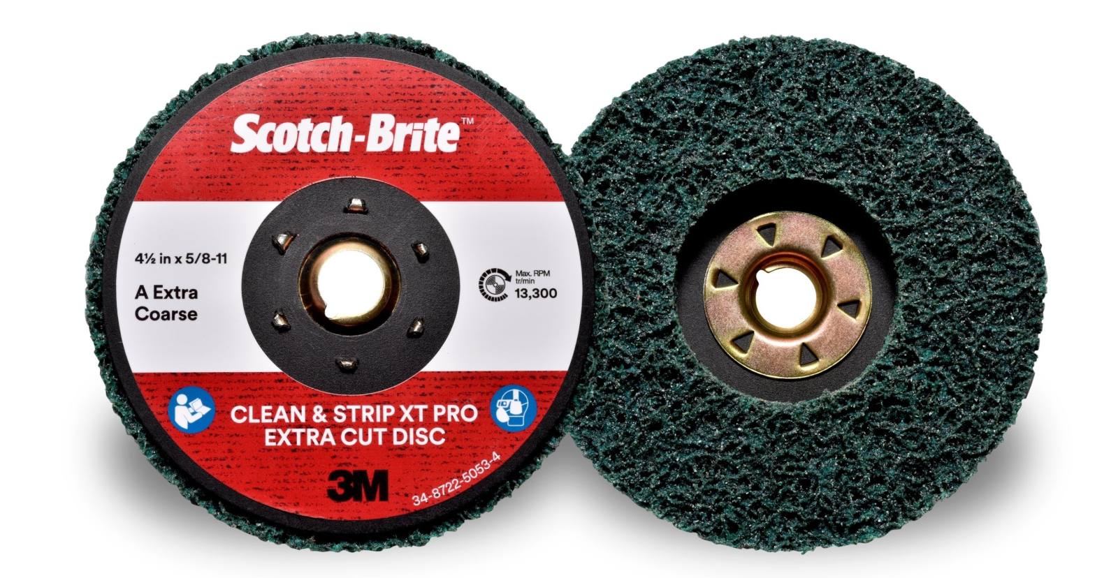 3M Scotch-Brite disco per pulizia grossolana XT-DB Pro Extra Cut, 178 mm x 22 mm, A, extra grossolano