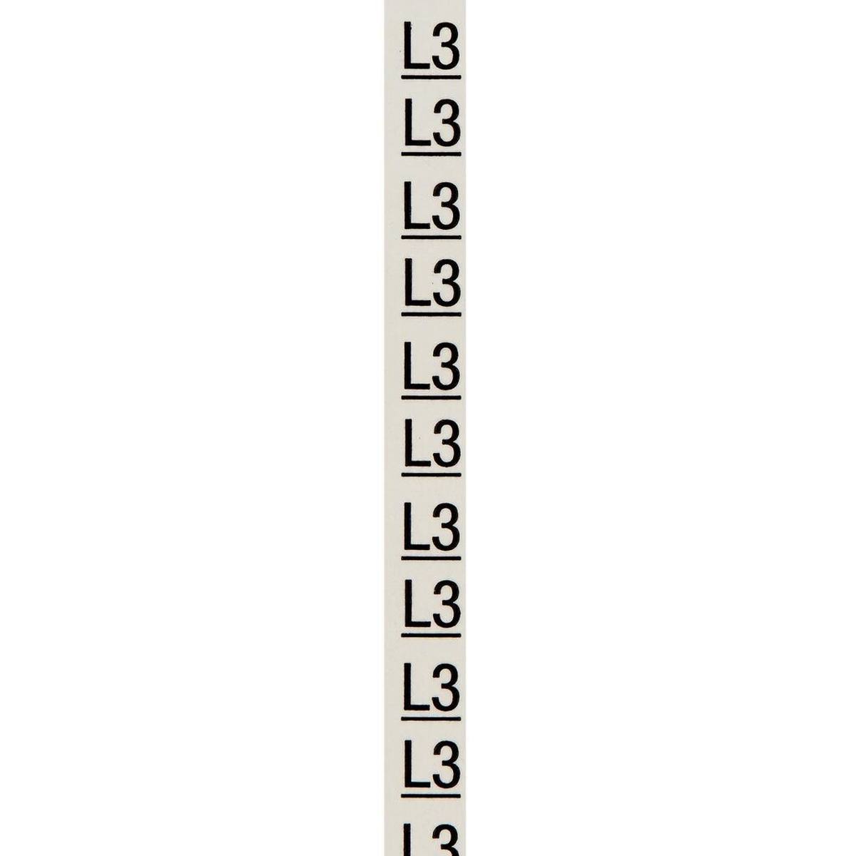 3M Rollos de recambio de marcadores de cables ScotchCode SDR-SYM, símbolos "L1", "L2", "L3", "N", "TIERRA", paquete de 5