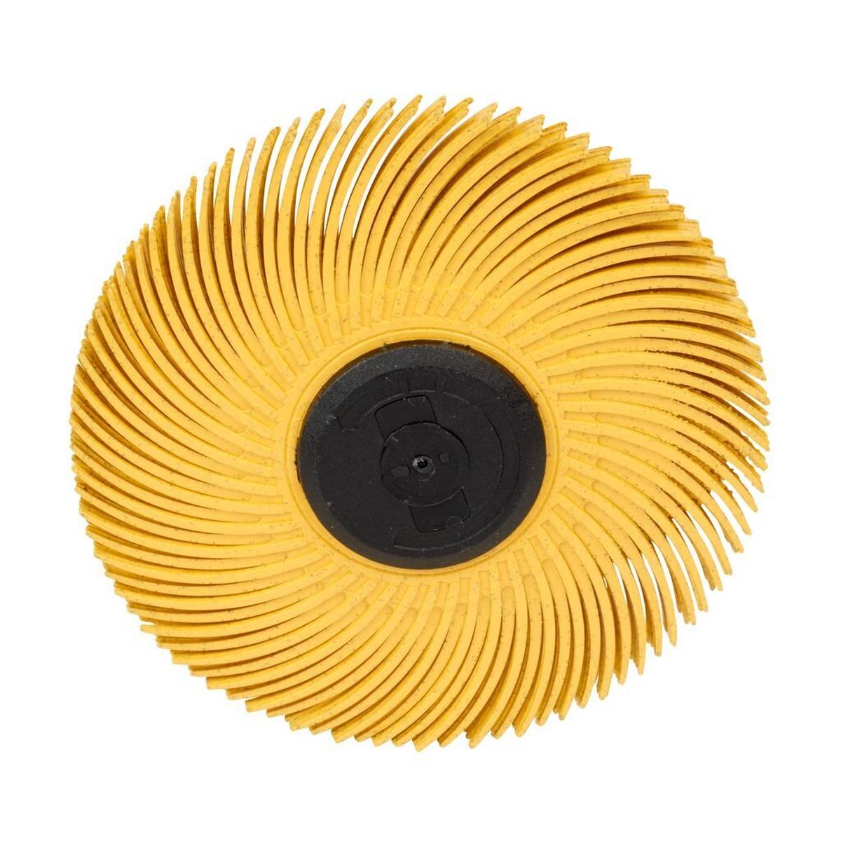 3M Scotch-Brite Radiale borstelschijf BB-ZS met as, geel, 76,2 mm, P80, type C #62968