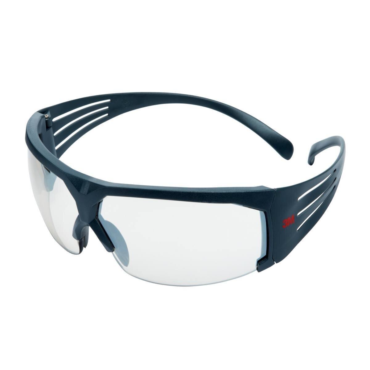 occhiali di sicurezza 3M SecureFit 600, aste grigie, rivestimento antigraffio, lenti a specchio per uso interno/esterno, SF610AS-EU