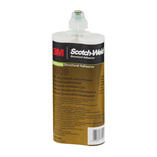 3M Scotch-Weld Adhesivo de construcción de 2 componentes a base de poliuretano para el sistema EPX DP 609, beige, 400 ml