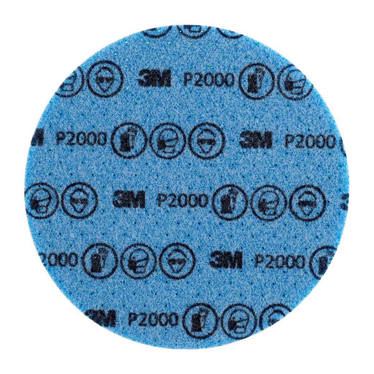 3M Hookit Flexible fine grinding discs, 76 mm, P2000