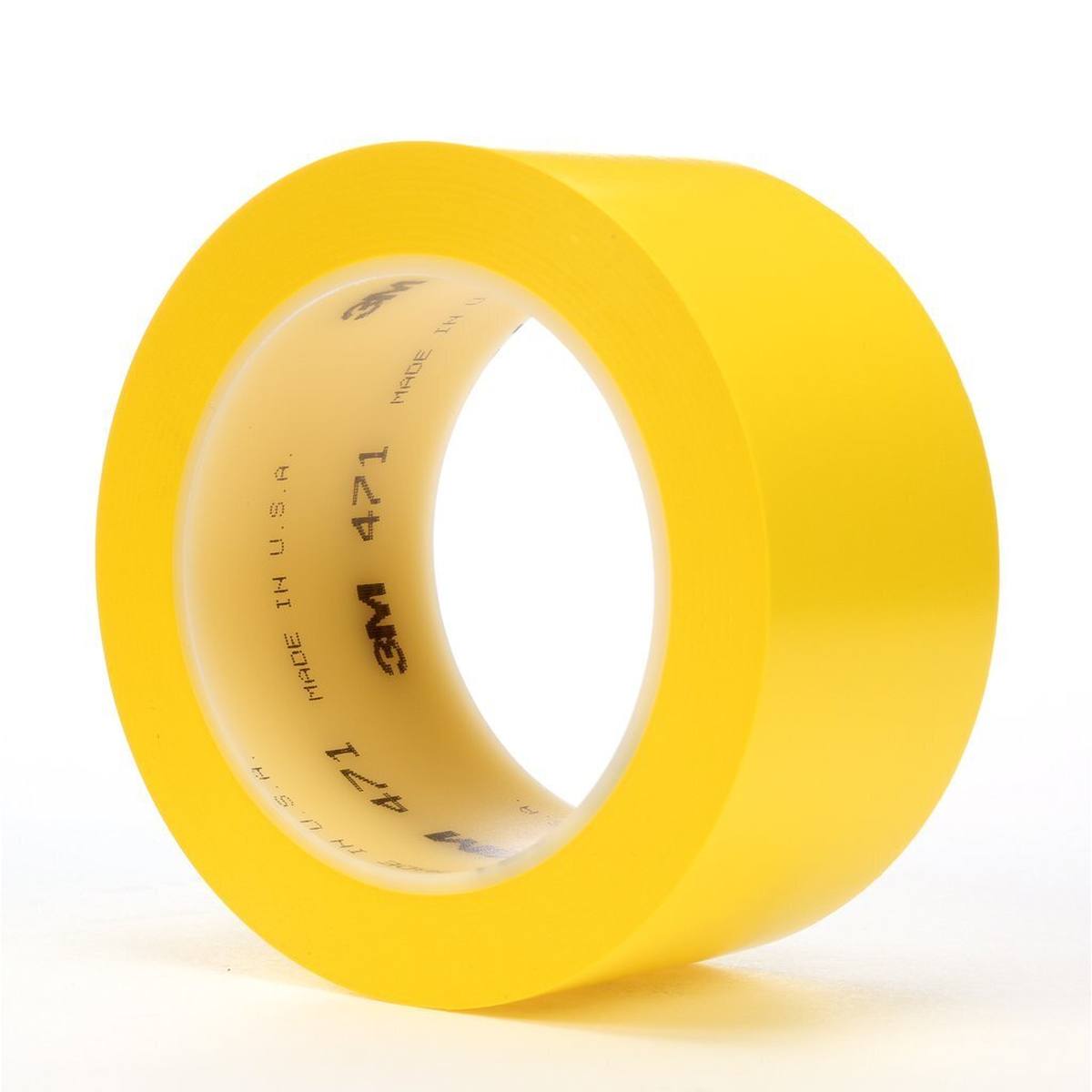 Nastro adesivo 3M in PVC morbido 471 F, giallo, 50 mm x 33 m, 0,13 mm, confezionato singolarmente e in modo pratico