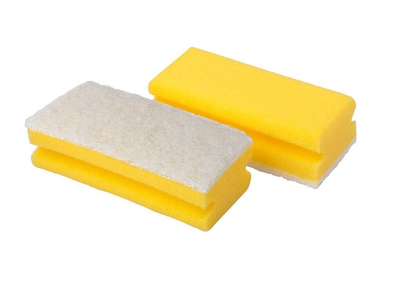 3M Scotch-Brite Sponge 107, yellow/white, 70 mm x 130 mm