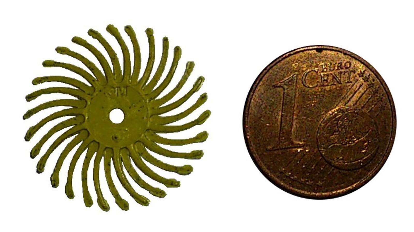 3M Scotch-Brite Segmentos radiales simples RB-ZB, amarillo, 19 mm, 1,0 mm, P80, tipo C #25755