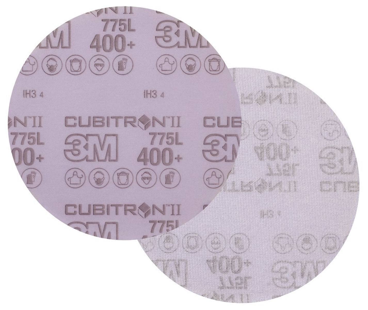 3M Cubitron II Disco de película Hookit 775L, 150 mm, 400+, sin perforar #05056