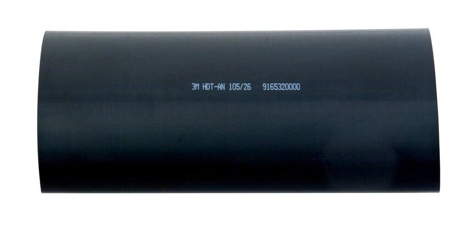 3M HDT-AN Tubo termorretráctil de pared gruesa con adhesivo, negro, 105/26 mm, 1 m