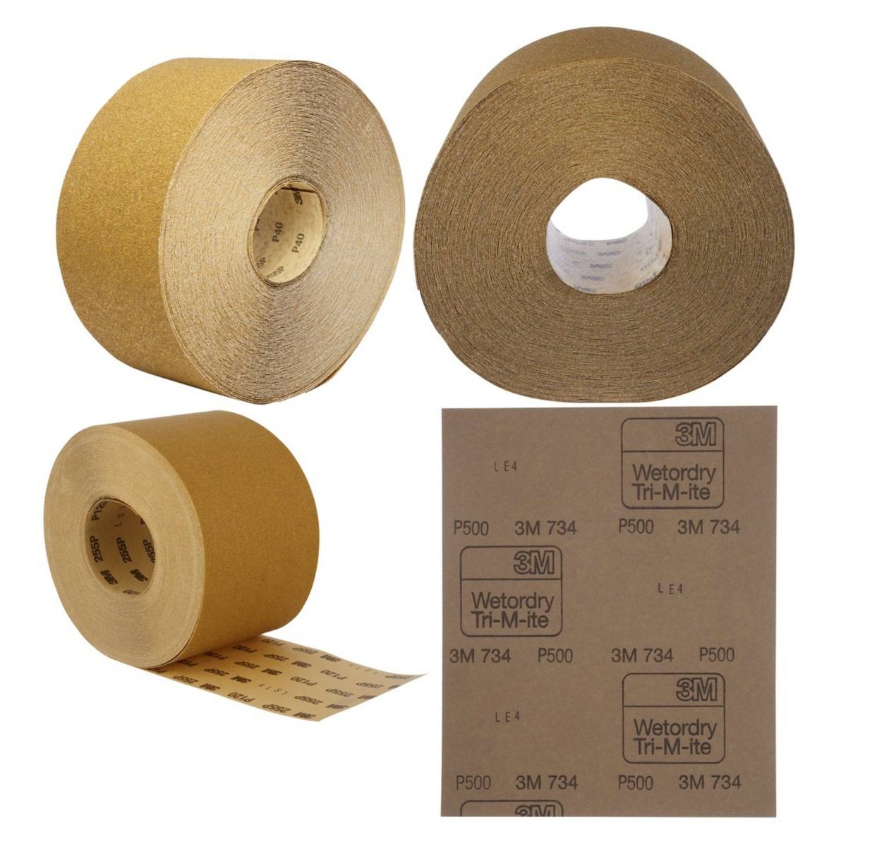 3M Abrasive paper roll 255P, 115 mm x 50 m, P80