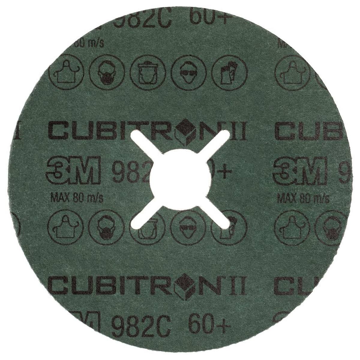 3M Cubitron II disco in fibra 982C, 115 mm, 22,23 mm, 60+ #460710