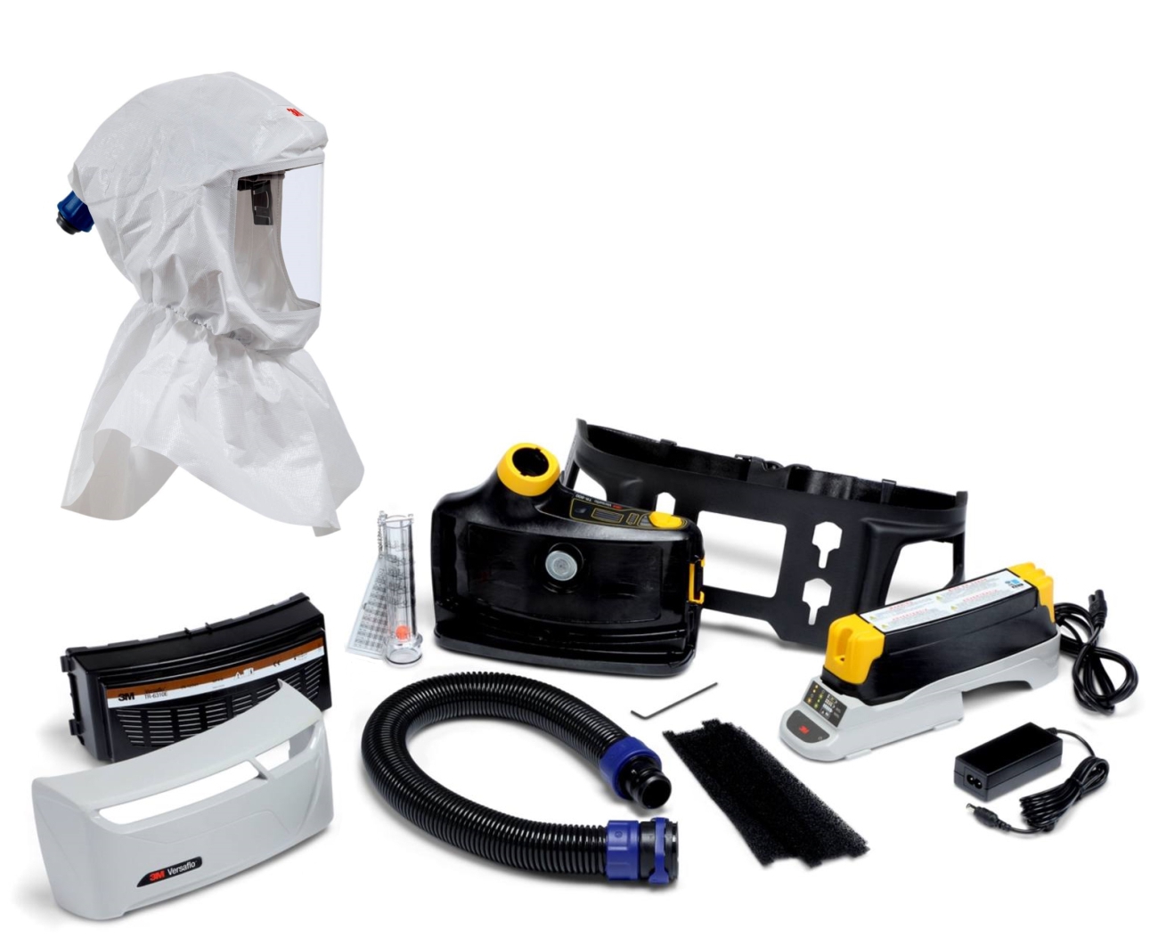 3M TR-819E IS Versaflo starter pack Ex protection incl. TR-802E, accessories and 3M Versaflo Premium lightweight bonnet S655 starter pack incl. head support and textile neck seal, material: Web 24 Material: Web 24