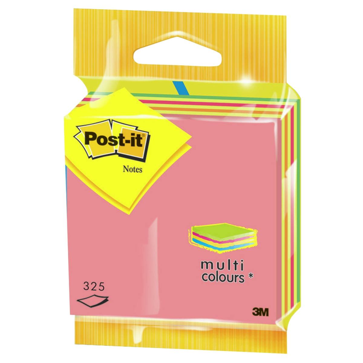 3M Post-it Cube 2014LP, 76 mm x 76 mm, neon green, neon pink, pink, 1 cube of 325 sheets