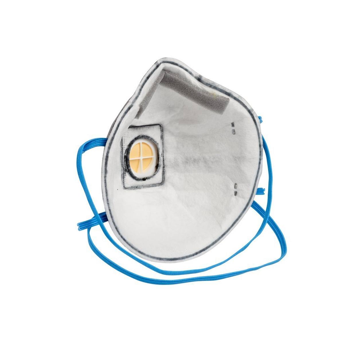 3M 9922 FFP2 odor protection mask with cool-flow exhalation valve, against solid particles and liquid, non-volatile aerosols, up to 10 times the MAK value for ozone and against unpleasant organic odors (below MAK)