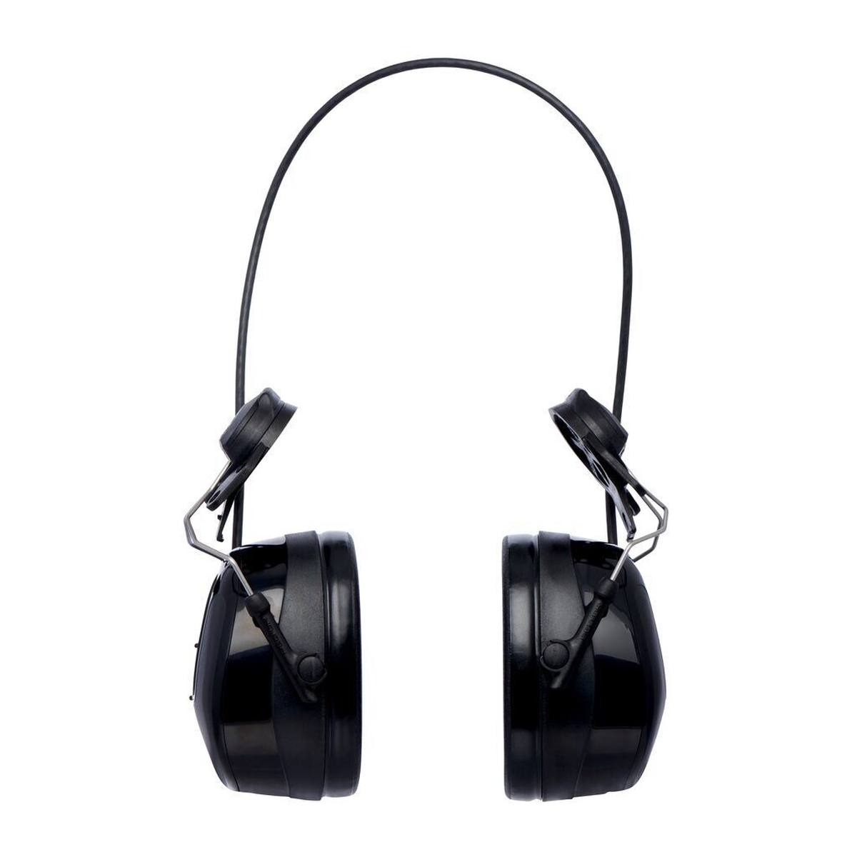 3M Peltor WorkTunes Pro Auriculares de protección auditiva con radio FM, fijación para casco, negro