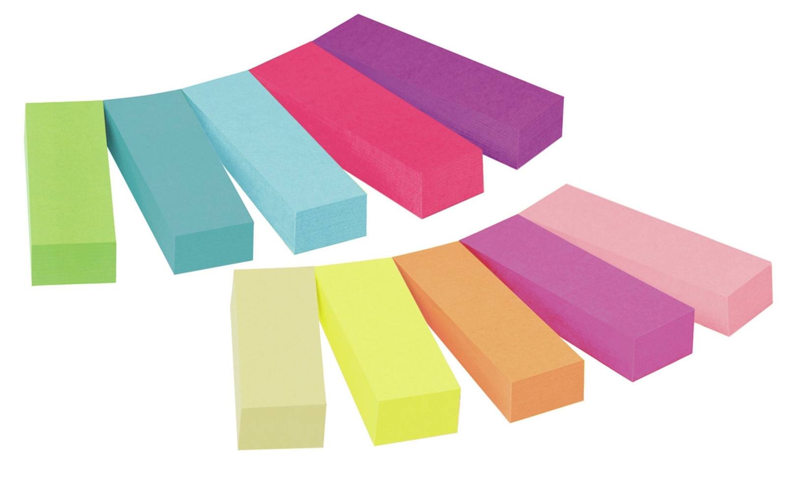3M Post-it Page marker 670-10AB, 12.7 mm x 44.4 mm, various colours, 10 x 50 sheets
