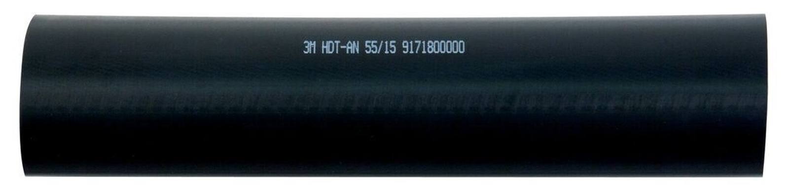 3M HDT-AN Tubo termorretráctil de pared gruesa con adhesivo, negro, 55/15 mm, 1 m