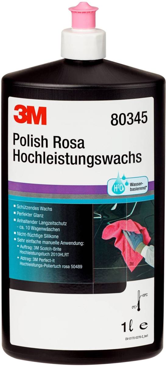 3M Polierpaste Polish Rosa Hochleistungswachs, 1L #80345
