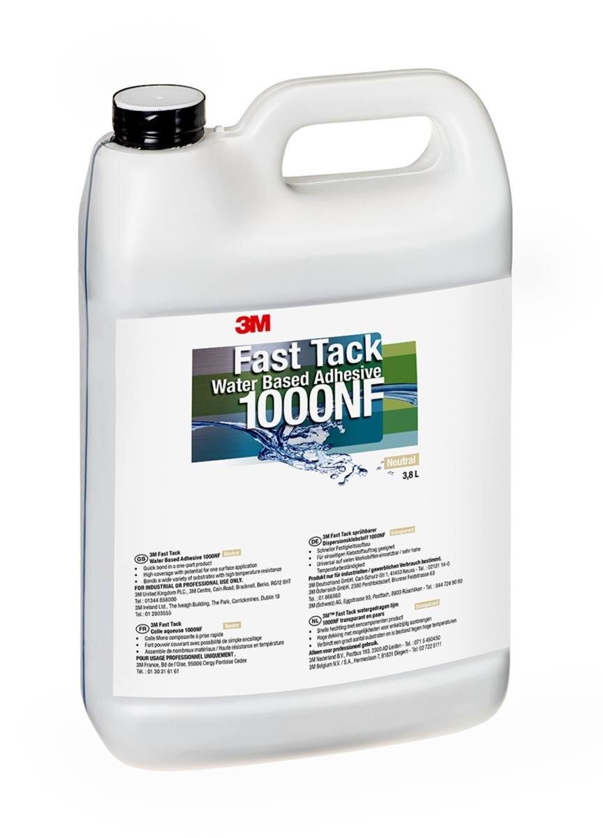 3M Scotch-Weld Colle de dispersion à base d'acrylique Fast Tack 1000NF, neutre, 18,925 l (5 gallons=1 bidon)