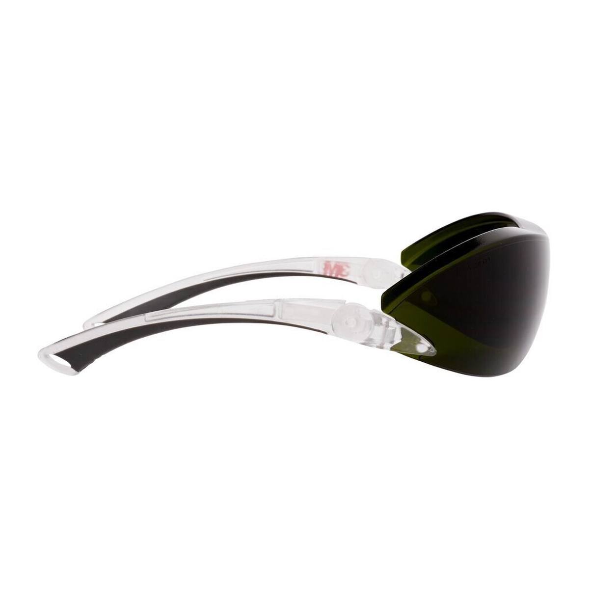 3M 2845 Schutzbrille AS/AF/UV, PC, grün getönt, einstellbare Bügellänge und -neigung, softe Bügelenden, IR 5.0 - geeignet für autogenes Schweissen und Hartlöten